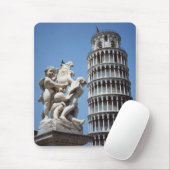 Schiefer Turm von Pisa mit Cherub Statue Mousepad (Mit Mouse)