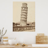 Schiefer Turm von Pisa Poster (Küche)