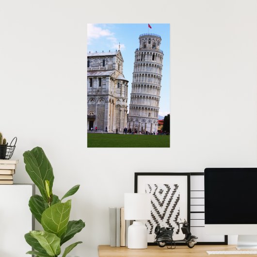 Schiefer Turm von Pisa Poster (Heimbüro)
