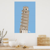 Schiefer Turm von Pisa Poster (Küche)