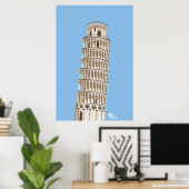 Schiefer Turm von Pisa Poster (Heimbüro)