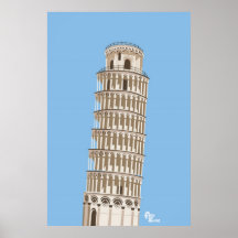 Schiefer Turm von Pisa Poster