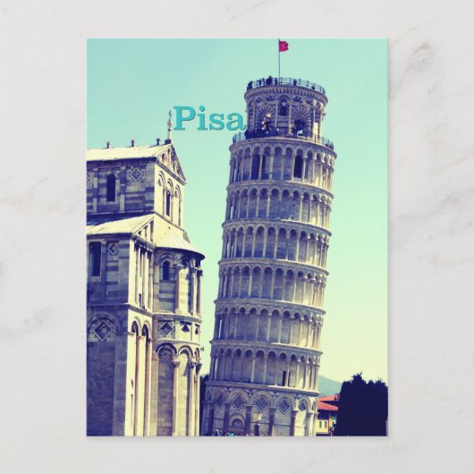 Schiefer Turm von Pisa Postkarte (Vorderseite)