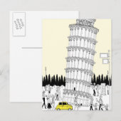 Schiefer Turm von Pisa Postkarte (Vorne/Hinten)