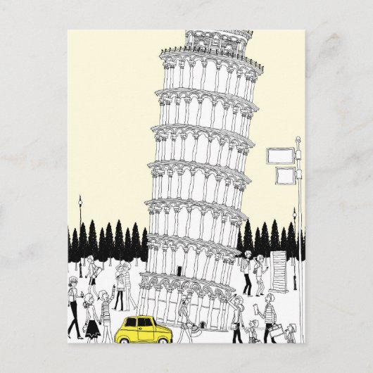 Schiefer Turm von Pisa Postkarte (Vorderseite)