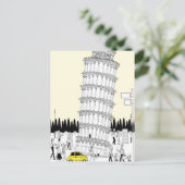 Schiefer Turm von Pisa Postkarte (Stehend Vorderseite)