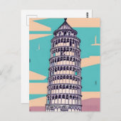 Schiefer Turm von Pisa Postkarte (Vorne/Hinten)