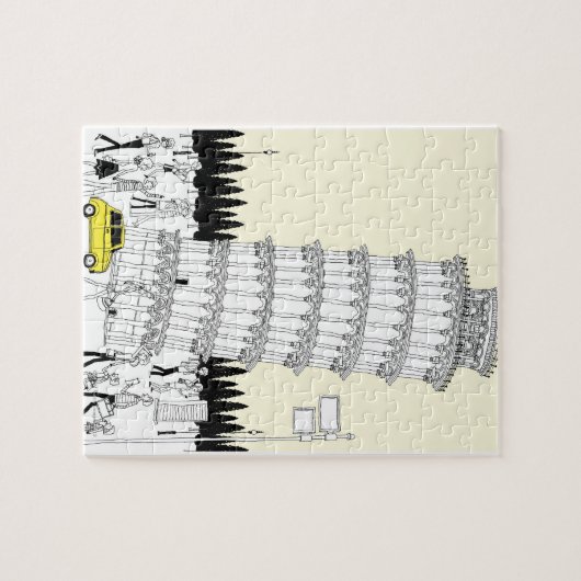 Schiefer Turm von Pisa Puzzle (Horizontal)