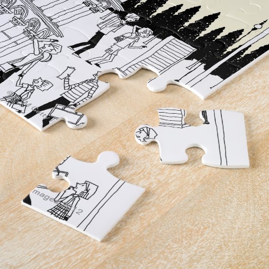 Schiefer Turm von Pisa Puzzle (Seite)