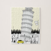 Schiefer Turm von Pisa Puzzle (Vertikal)