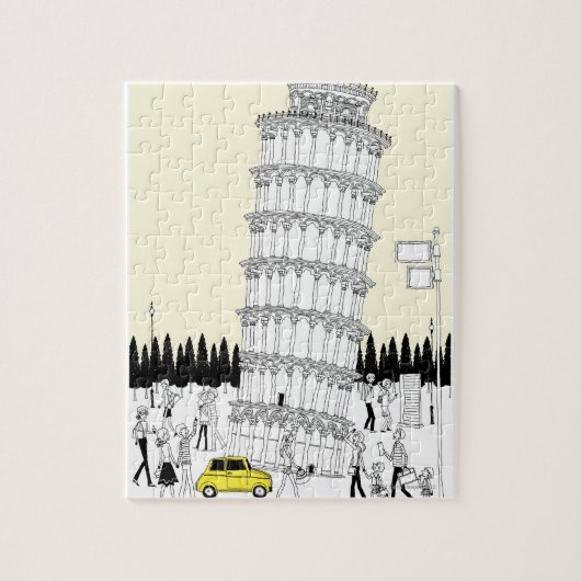 Schiefer Turm von Pisa Puzzle (Vertikal)