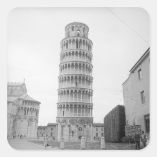 Schiefer Turm von Pisa Quadratischer Aufkleber