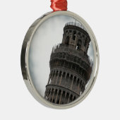 Schiefer Turm von Pisa Silbernes Ornament (Rechts)