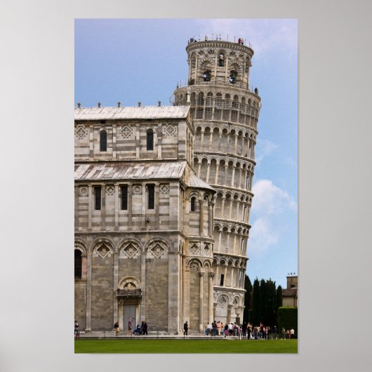 Schiefer Turm von Pisa und Kathedrale - Pisa, Ital Poster (Vorne)