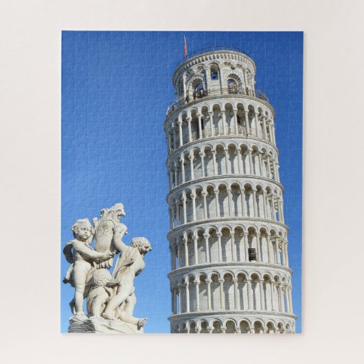 Schiefer Turm von Pisa und Putti Puzzle (Vertikal)