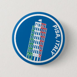 Schiefer Turm von Pisa Wappen Button