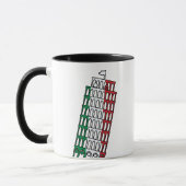 Schiefer Turm von Pisa Wappen Tasse (Links)