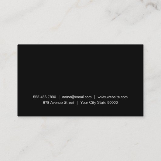 Schiefer und Fliege | Hair Stylist Visitenkarte (Rückseite)