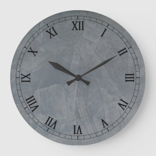 Schiefer-Venetianischer-Putz-Faux-Finish-Wanduhr Große Wanduhr