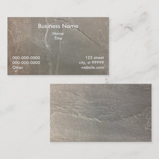 Schiefer Visitenkarte (Vorne/Hinten)