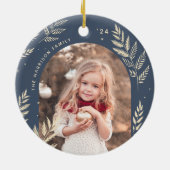 Schiefer | Winterlaurel Foto Keramik Ornament (Hinten)