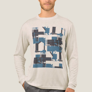 Schieferblau Marineblau Robins-Ei-Blau Abstrakte G Tri-Blend Shirt