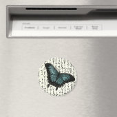 Schieferblau und schwarzer Schmetterling über asia Magnet (In Situ (Geschirrspüler))