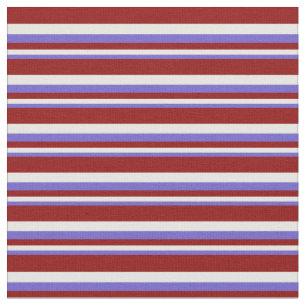 Schieferblau, weiß und dunkelrot - farbige Linien Stoff