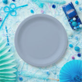 Schieferblaue Einzelfarbe Pappteller (Party)