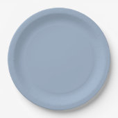 Schieferblaue Einzelfarbe Pappteller (Vorderseite)