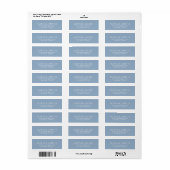 Schieferblaue Minimal-Rücksendeadresse (Vorne)