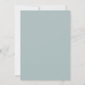 Schieferblaue neblige Floral-Hochzeit Einladung (Rückseite)