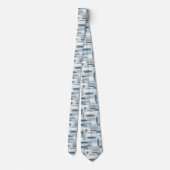 Schieferblaues Faux-Seide | Abstrakter Designer-St Krawatte (Rückseite)