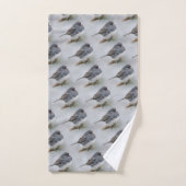 Schieferfarbener, dunkel-Mit Augen Junco auf der B Badhandtuch Set (Handtuch)