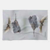 Schieferfarbener, dunkel-Mit Augen Junco auf der B Geschirrtuch (Horizontal)