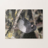 Schieferfarbener, dunkel-Mit Augen Junco auf der B Puzzle (Horizontal)