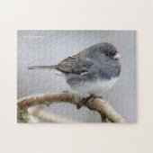 Schieferfarbener, dunkel-Mit Augen Junco auf der B Puzzle (Horizontal)