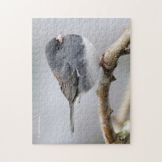Schieferfarbener, dunkel-Mit Augen Junco auf der B Puzzle (Vertikal)