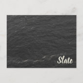 Schieferglitzern Hintergrund schwarze Schieferstru Feiertagspostkarte (Vorderseite)