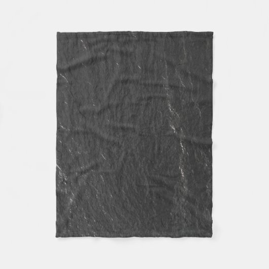 Schieferglitzern Hintergrund schwarze Schieferstru Fleecedecke (Vorderseite)