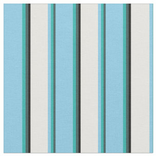 Schiefergrau, Sea Green, Sky Blue, White & Black Stoff