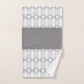 Schiefergrau weiß und schwarz modern badhandtuch set (Handtuch)