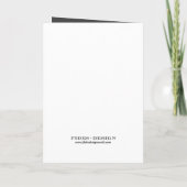 Schiefergraue Abschluss-Foto-Meldung Einladung (Rückseite)