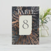Schiefergraue Goldwirkung Tischnummer (Stehend Vorderseite)