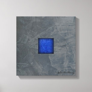 Schiefergraue moderne Leinwandkunst — Kobaltblau Leinwanddruck