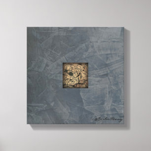 Schiefergraue moderne Leinwandkunst — Pollock-Stil Leinwanddruck