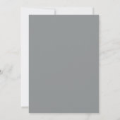Schiefergraue opulente Hochzeit Einladung (Rückseite)