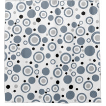 Schiefergraue schwarze Polka-Punkte