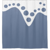 Schiefergraue Soft Wave und Blasen Duschvorhang (Vorderseite)