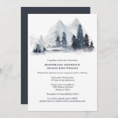 Schiefergraue Tannenwälder Bergchic Einladung (Vorne/Hinten)